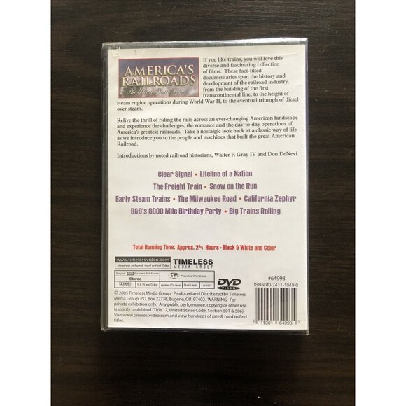 3 For $6 NIP America's Railroads: The Steam Train Legacy (DVD, 2005) - Picture 2 of 2